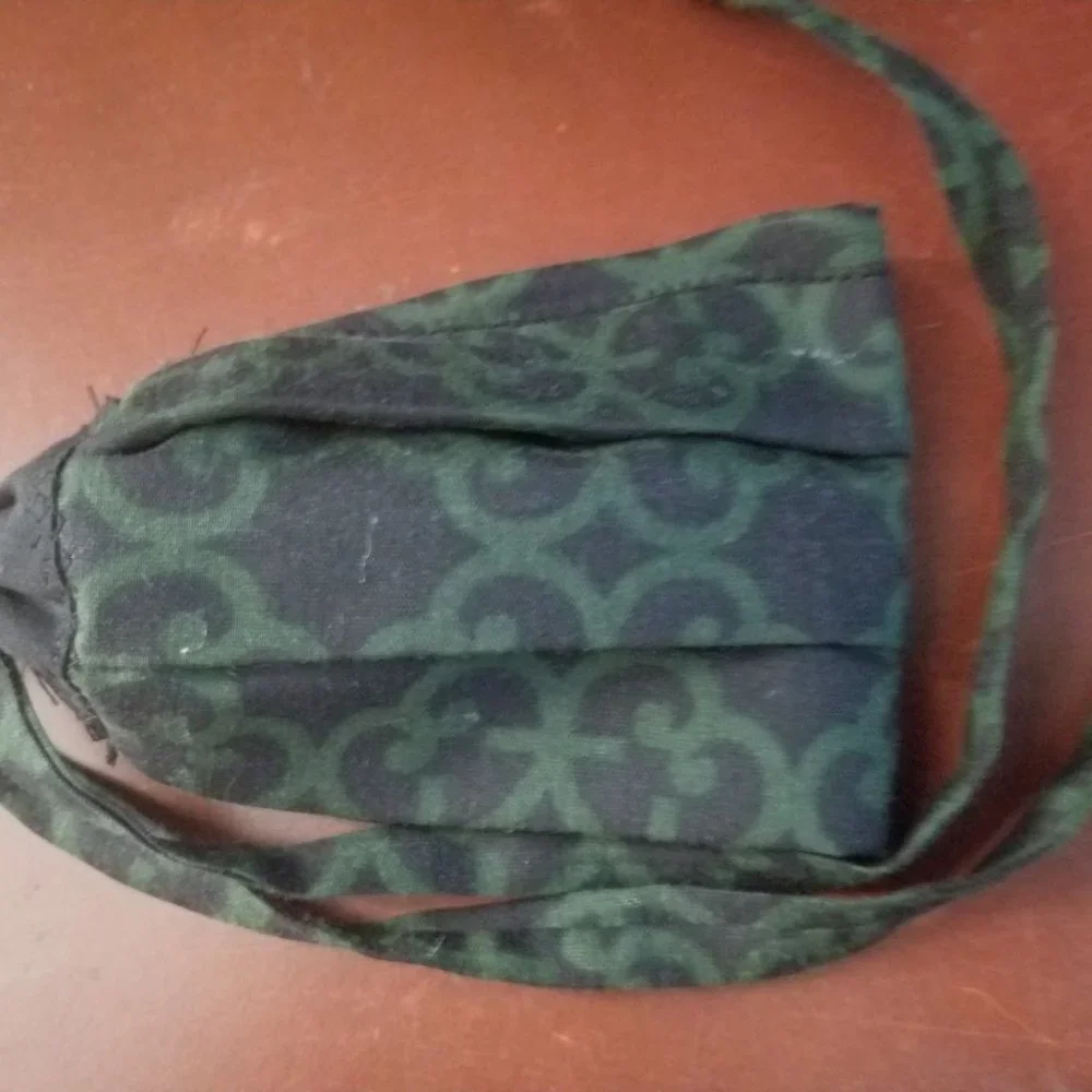 Cloth Face Mask - Silver/Copper Filters-BlackGreen